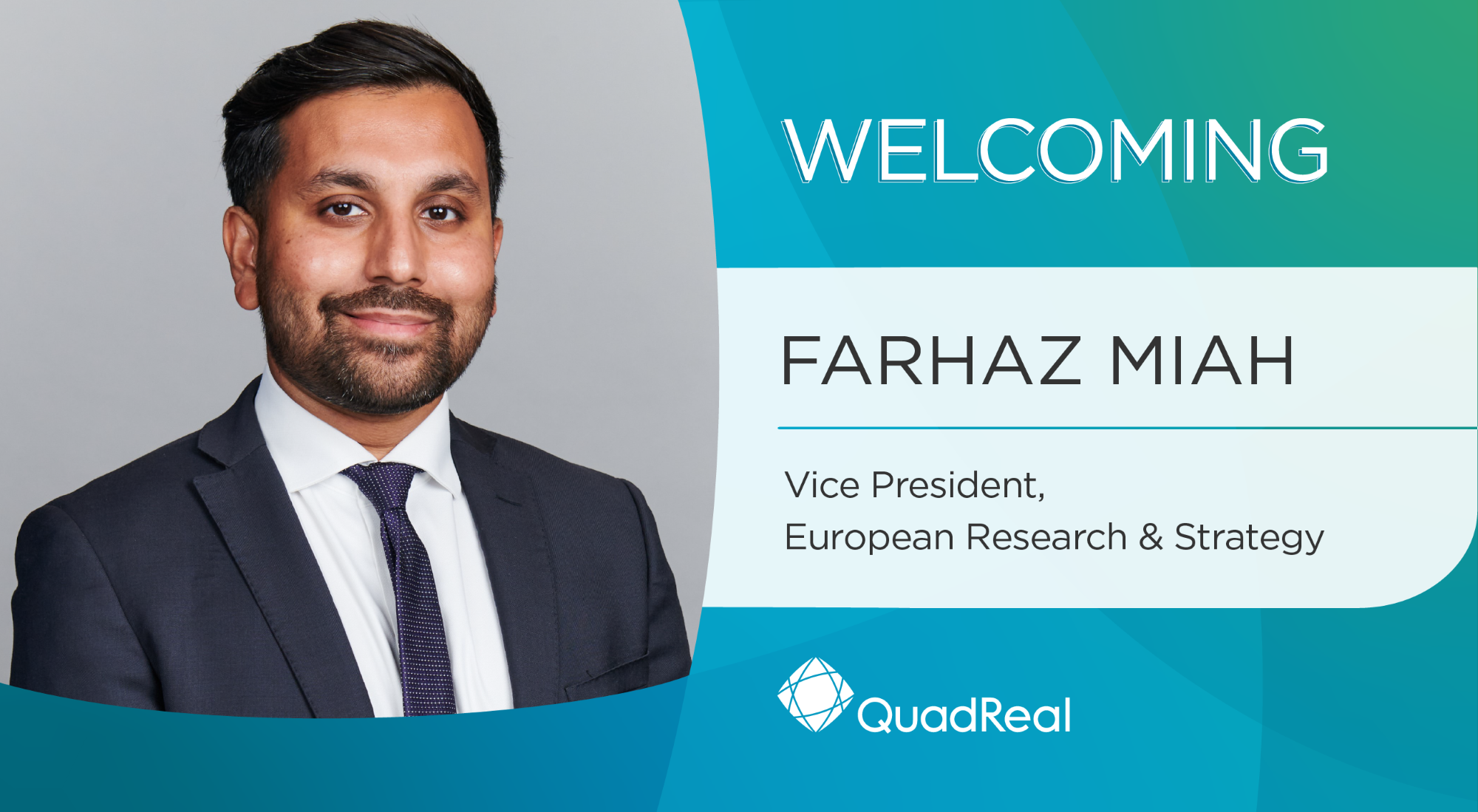 Welcoming Farhaz Miah, Vice President, European Research and Strategy