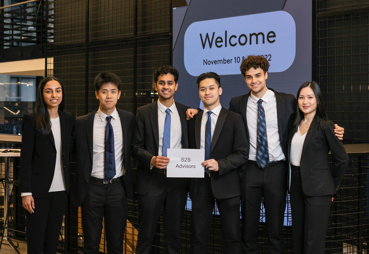 Students at case competition