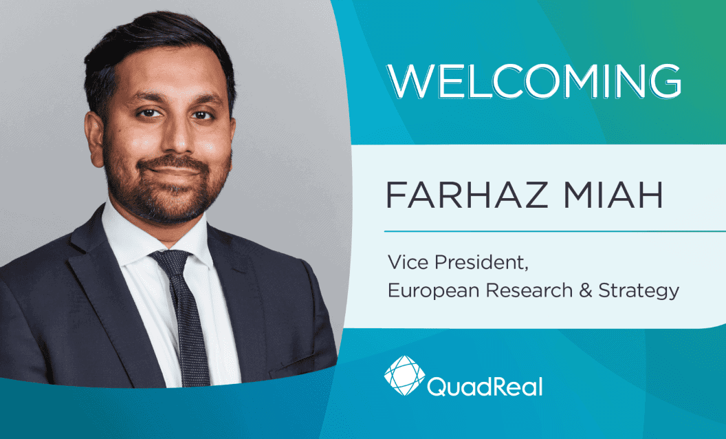 QuadReal nomme Farhaz Miah responsable de la recherche pour l’Europe