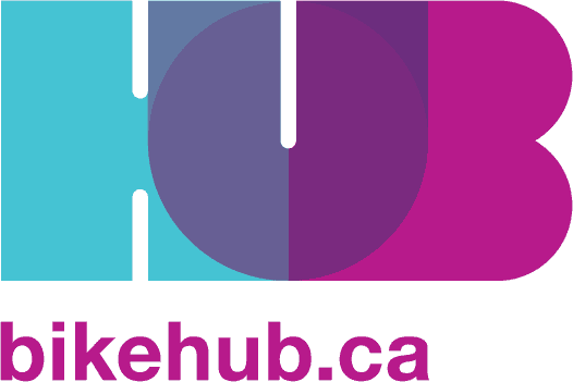 An image depicting the word Hub and bike hub dot ca