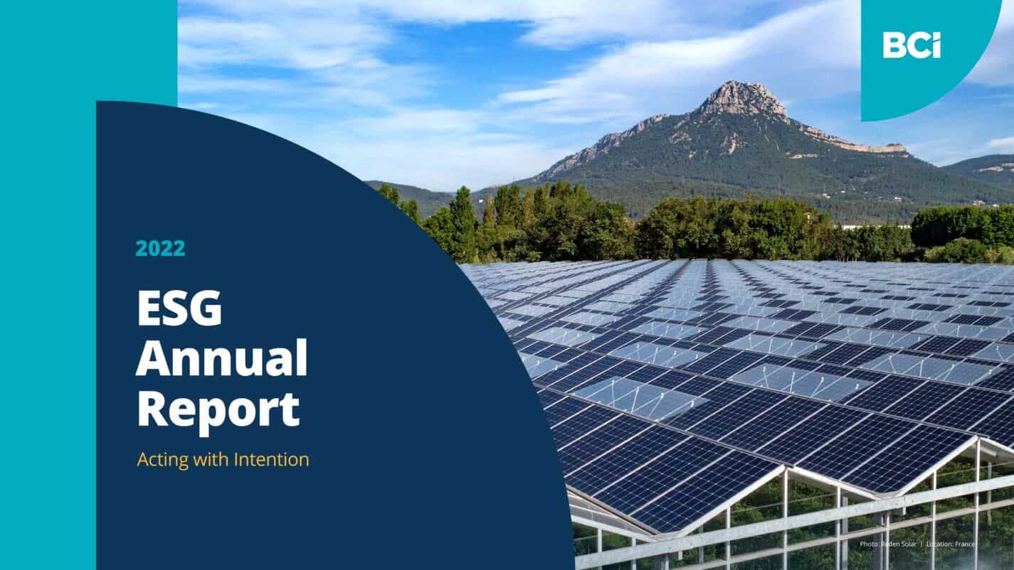 Une image comprenant les mots « ESG Annual Report »